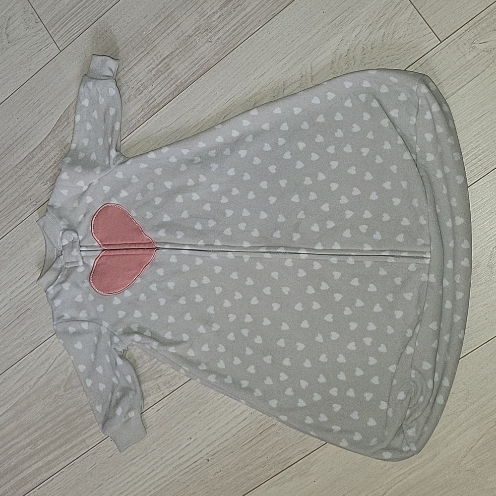 Carter’s Fleece Heart Polka Dot Zipper Sleep Sack - Girls - Small